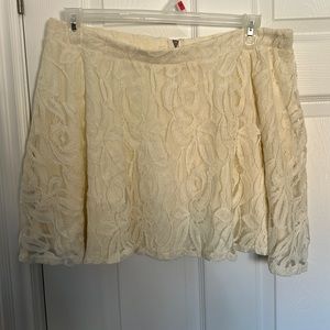 Cream Lace Skirt